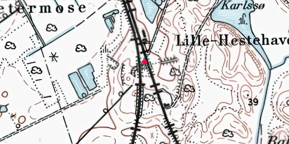 Historisk kort over Favrholm Trinbræt