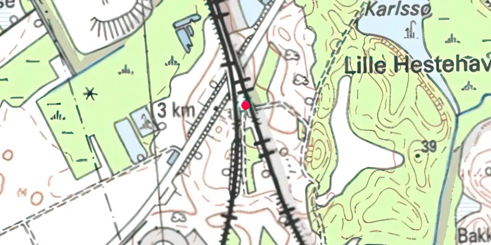 Historisk kort over Favrholm Trinbræt Historisk kort over Favrholm Trinbræt