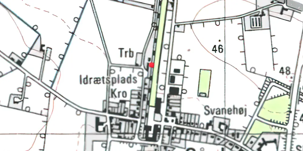 Historisk kort over Gårde Trinbræt Historisk kort over Gårde Trinbræt