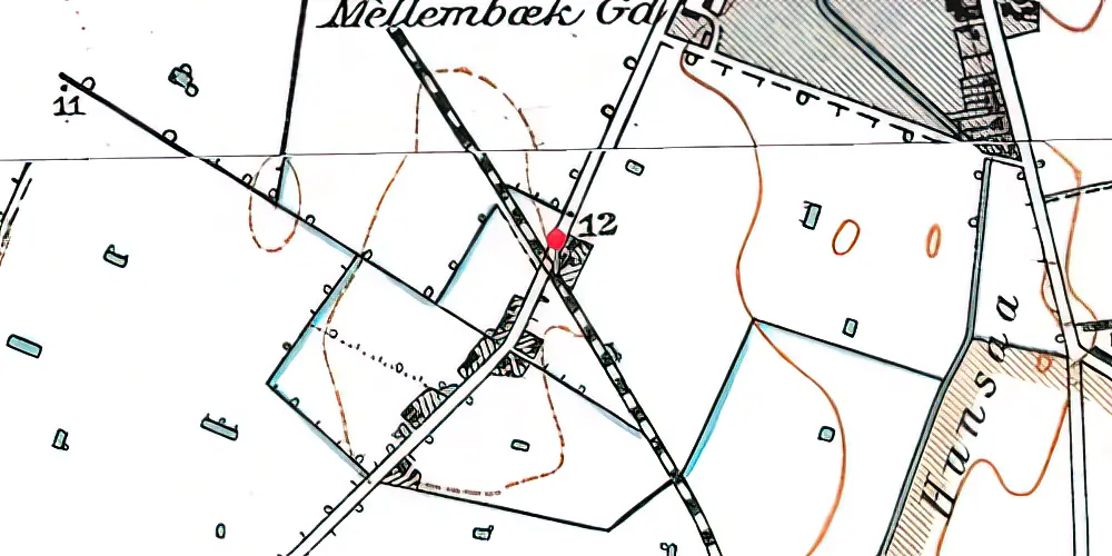 Historisk kort over Grimstrup (MBJ veteranbane) Trinbræt Historisk kort over Grimstrup (MBJ veteranbane) Trinbræt
