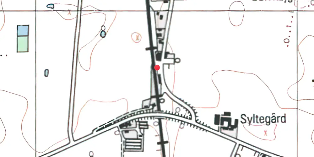 Historisk kort over Tingsted Teknisk Station Historisk kort over Tingsted Teknisk Station