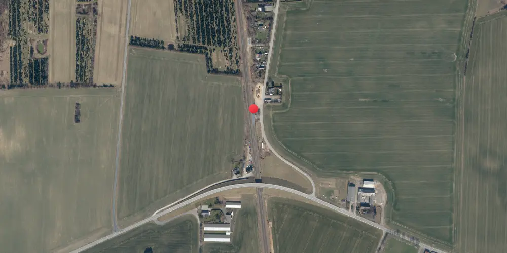 Historisk kort over Tingsted Teknisk Station Historisk kort over Tingsted Teknisk Station