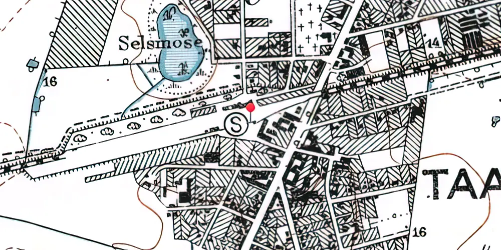 Historisk kort over Tåstrup Billetsalgssted [1978-1979]