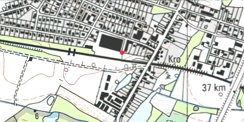 Historisk kort over Ullerslev Teknisk Station Historisk kort over Ullerslev Teknisk Station