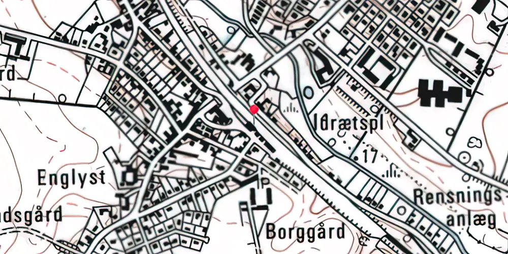 Historisk kort over Børkop Trinbræt Historisk kort over Børkop Trinbræt