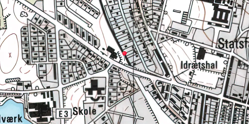 Historisk kort over Bygholm Trinbræt (uofficielt) [1940-1953]