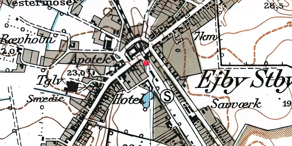 Historisk kort over Ejby Station Historisk kort over Ejby Station