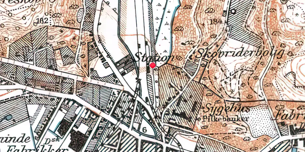 Historisk kort over Vejle Nord Trinbræt Historisk kort over Vejle Nord Trinbræt