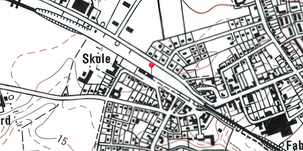 Historisk kort over Nørre Aaby Station Historisk kort over Nørre Aaby Station