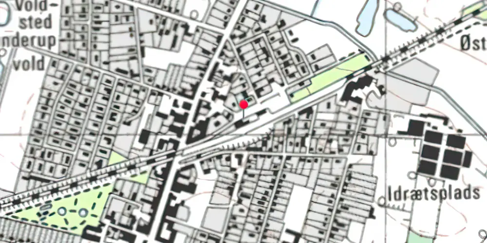 Historisk kort over Vinderup Station [1865-1915]