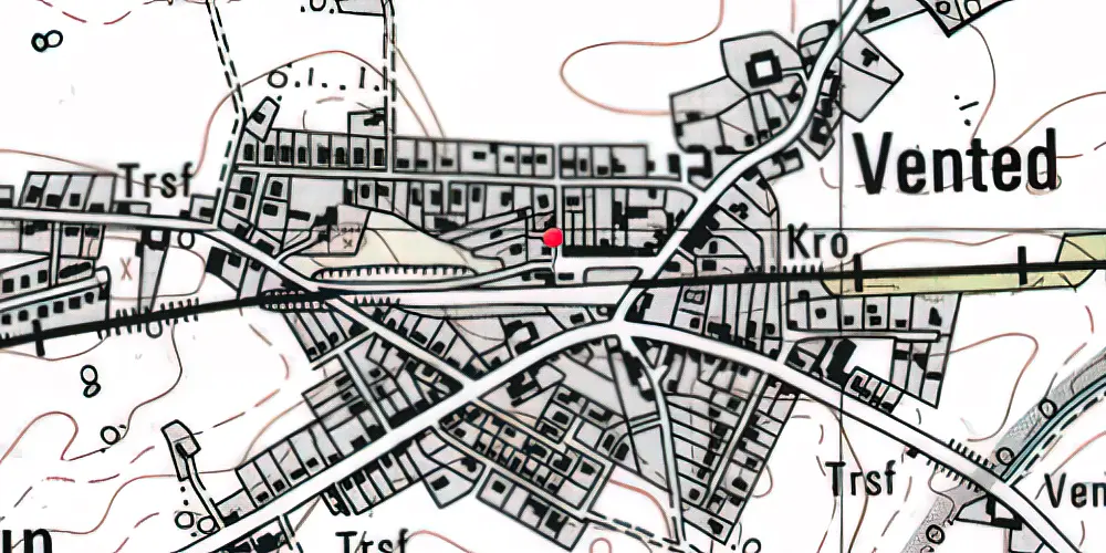 Historisk kort over Knabstrup Billetsalgssted [1972-1973]