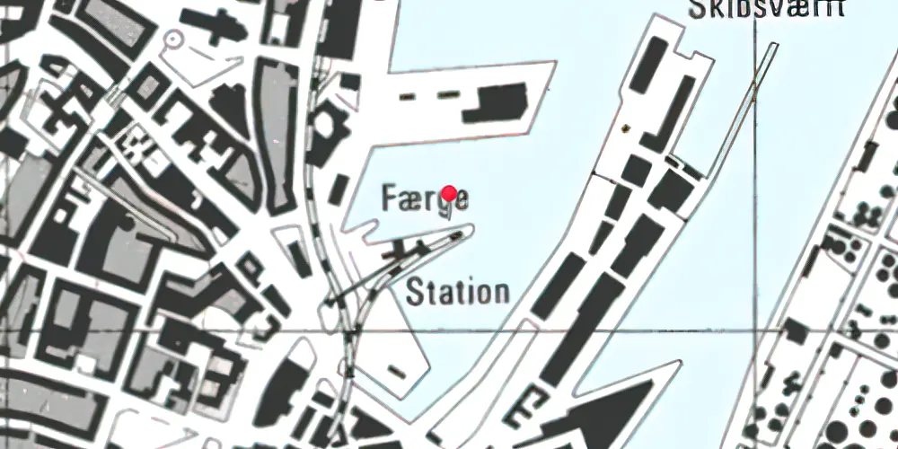 Historisk kort over Aarhus Havnestation Historisk kort over Aarhus Havnestation