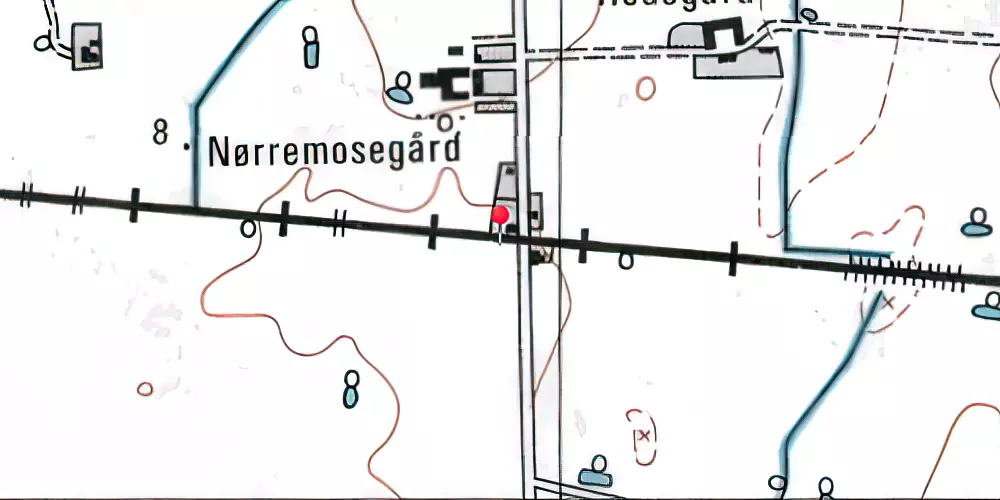 Historisk kort over Østoftevejen Trinbræt [1874-1877]