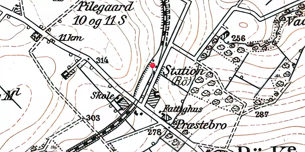 Historisk kort over Helligdommen Station [1913-1914]