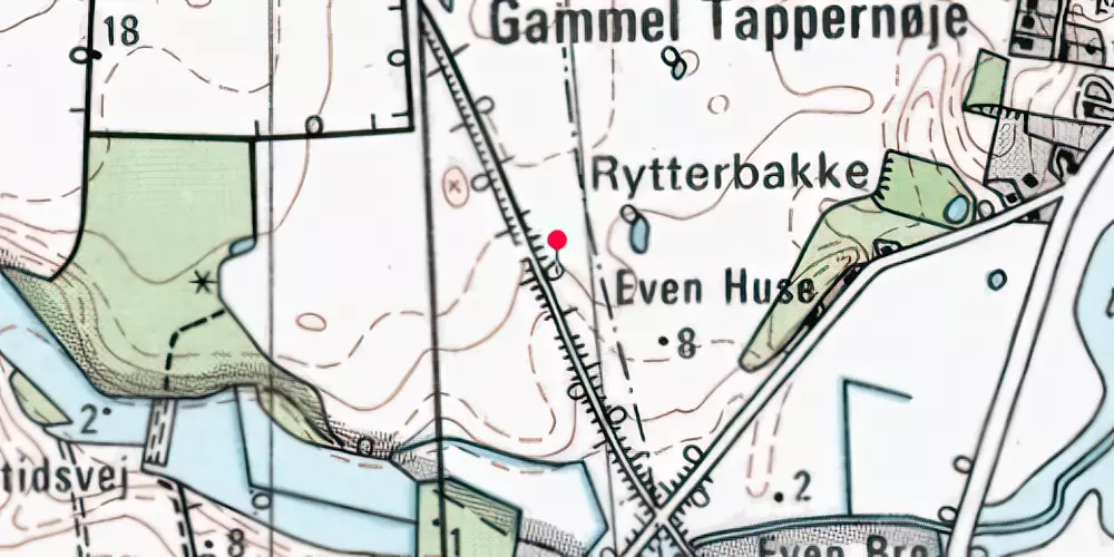 Historisk kort over Bredeshave Roesidespor