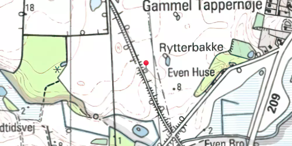 Historisk kort over Bredeshave Roesidespor Historisk kort over Bredeshave Roesidespor