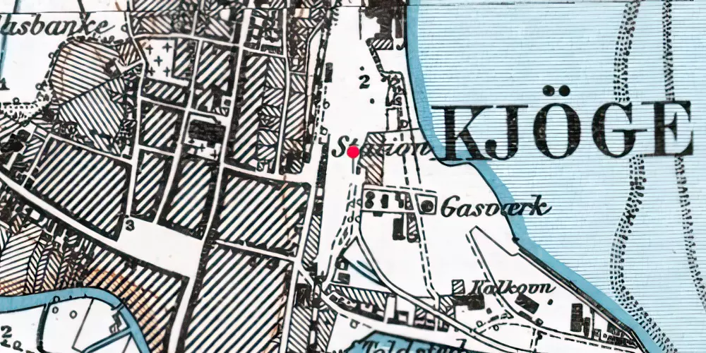 Historisk kort over Køge Station Historisk kort over Køge Station