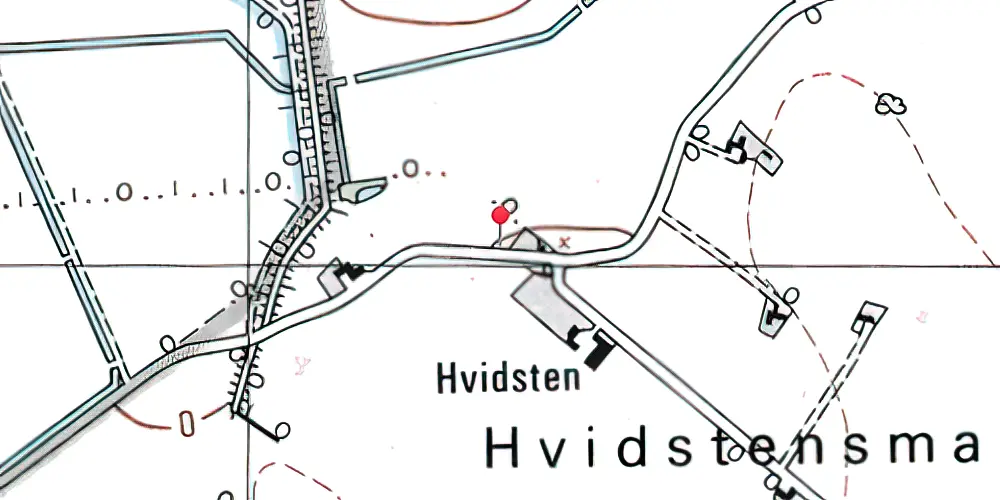 Historisk kort over Hvidstensmark Trinbræt Historisk kort over Hvidstensmark Trinbræt