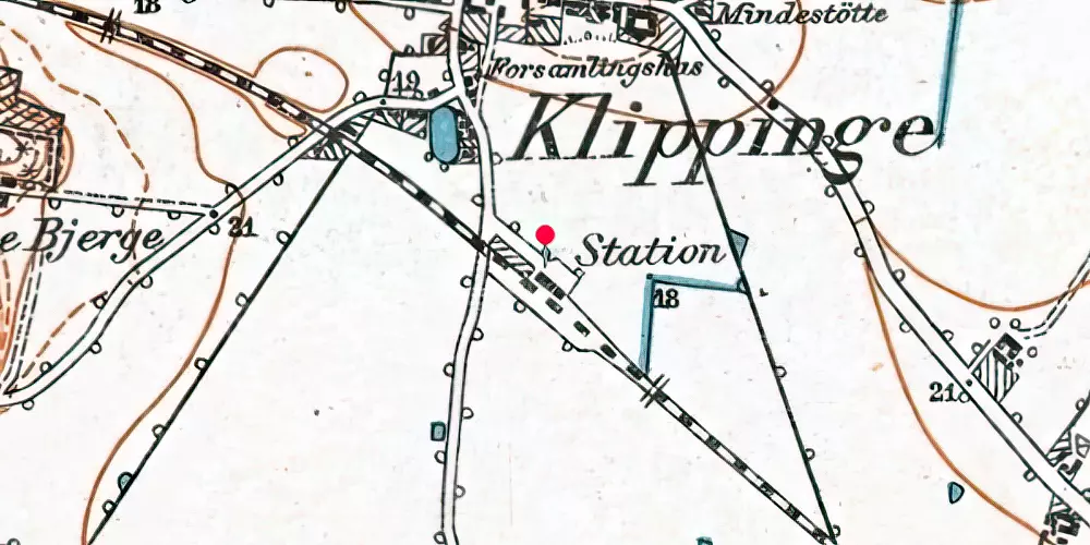 Historisk kort over Klippinge Station [1879-2001]