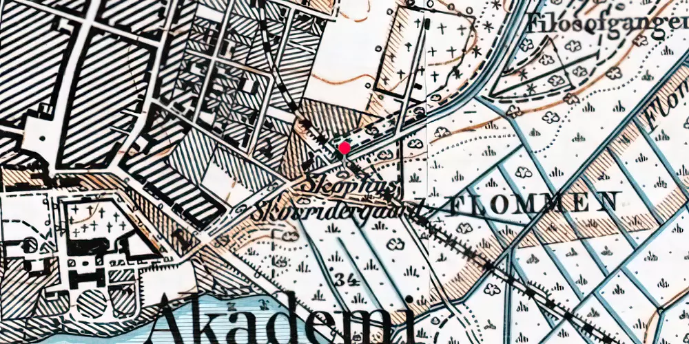 Historisk kort over Koksbang Trinbræt Historisk kort over Koksbang Trinbræt