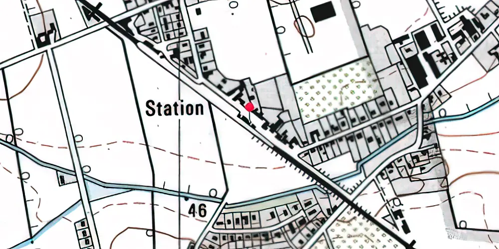 Historisk kort over Årslev Station Historisk kort over Årslev Station