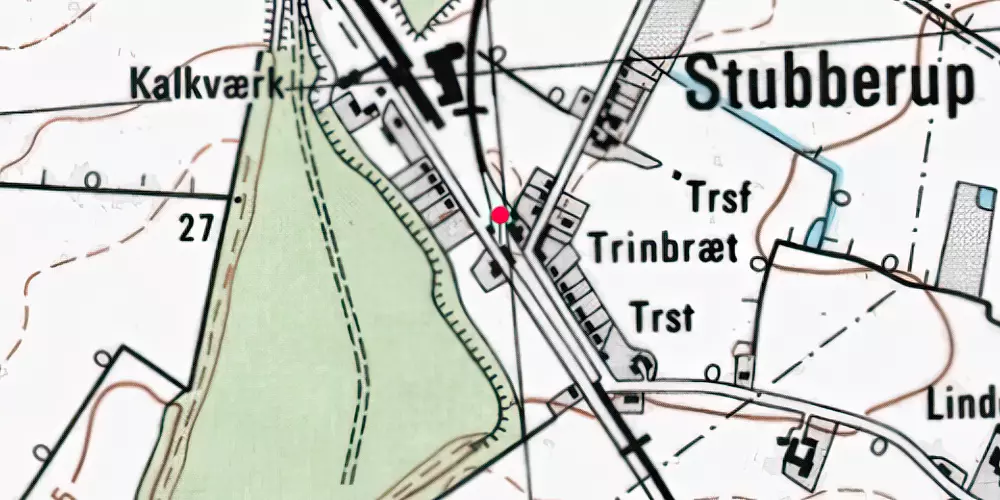 Historisk kort over Stubberup Station [1879-1977]