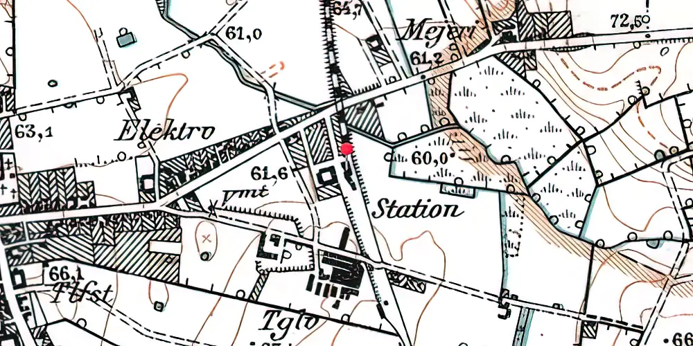 Historisk kort over Stenstrup Trinbræt Historisk kort over Stenstrup Trinbræt