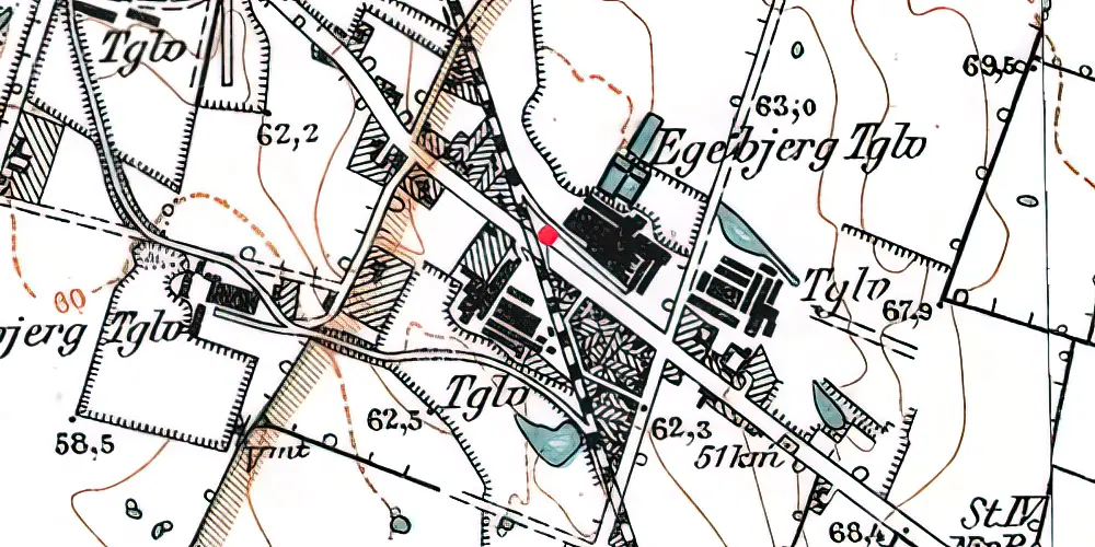 Historisk kort over Stenstrup Syd Trinbræt med Sidespor Historisk kort over Stenstrup Syd Trinbræt med Sidespor