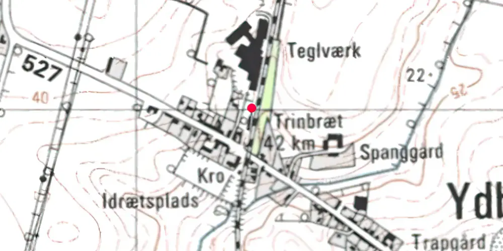 Historisk kort over Ydby Station [1882-1967]