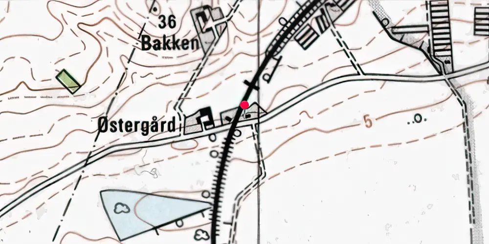 Historisk kort over Terp Trinbræt Historisk kort over Terp Trinbræt