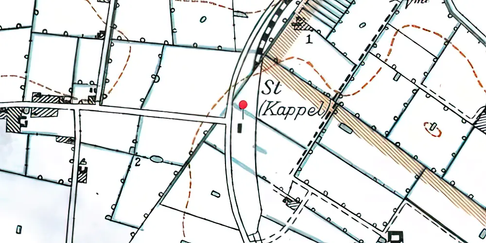 Historisk kort over Kappel Station Historisk kort over Kappel Station