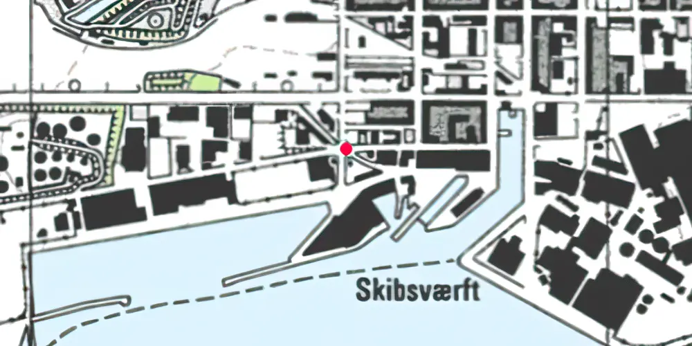 Historisk kort over Fredericia Færgestation Historisk kort over Fredericia Færgestation