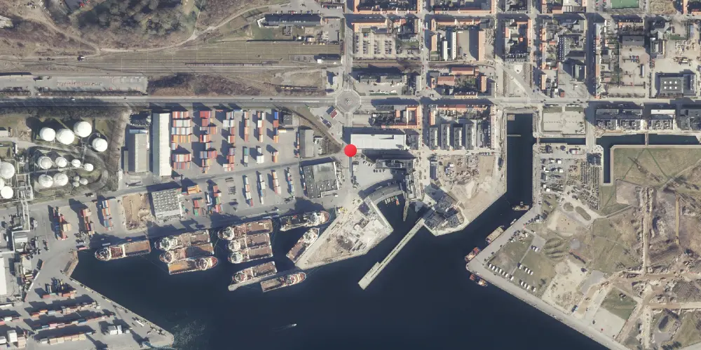 Historisk kort over Fredericia Færgestation Historisk kort over Fredericia Færgestation