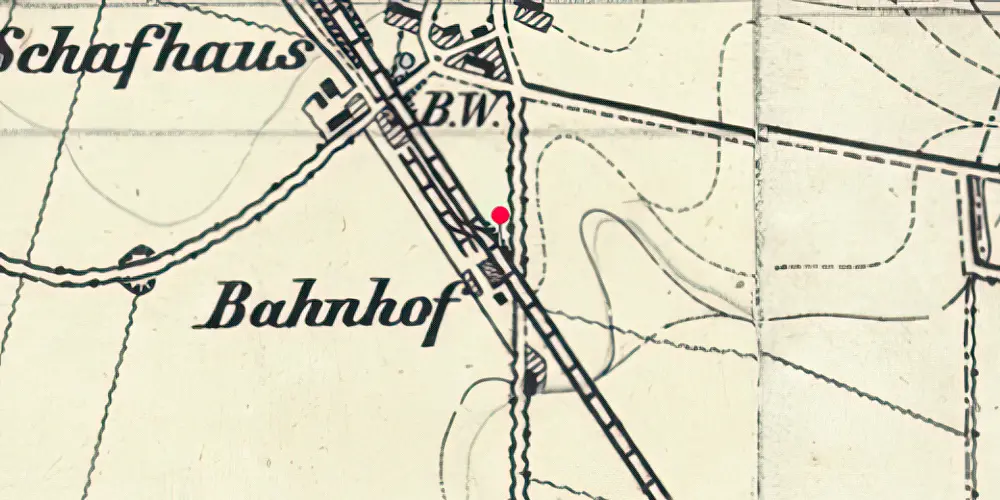 Historisk kort over Fårhus Station [1866-1969]