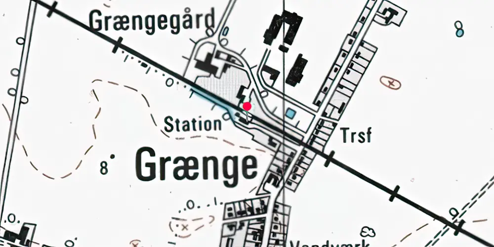 Historisk kort over Grænge Station [1874-1921]