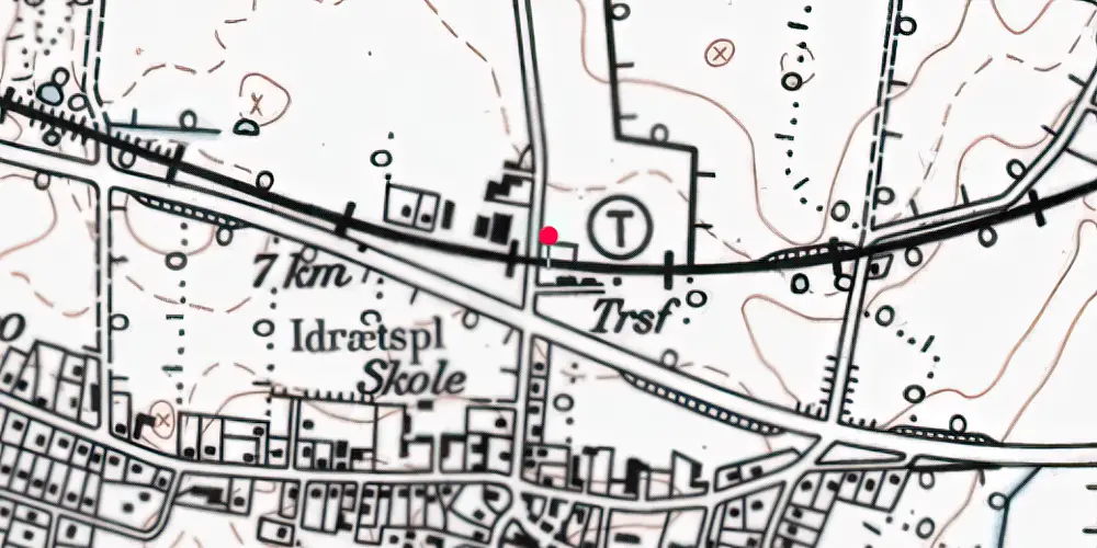 Historisk kort over Hammelev (Sønderjylland) Station [1922-1953]