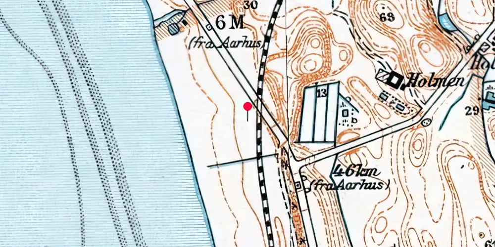 Historisk kort over Vibæk Trinbræt [1901-1964]