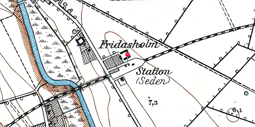 Historisk kort over Seden Station Historisk kort over Seden Station