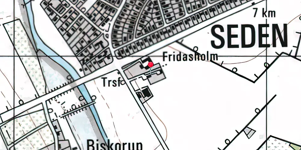 Historisk kort over Seden Station Historisk kort over Seden Station