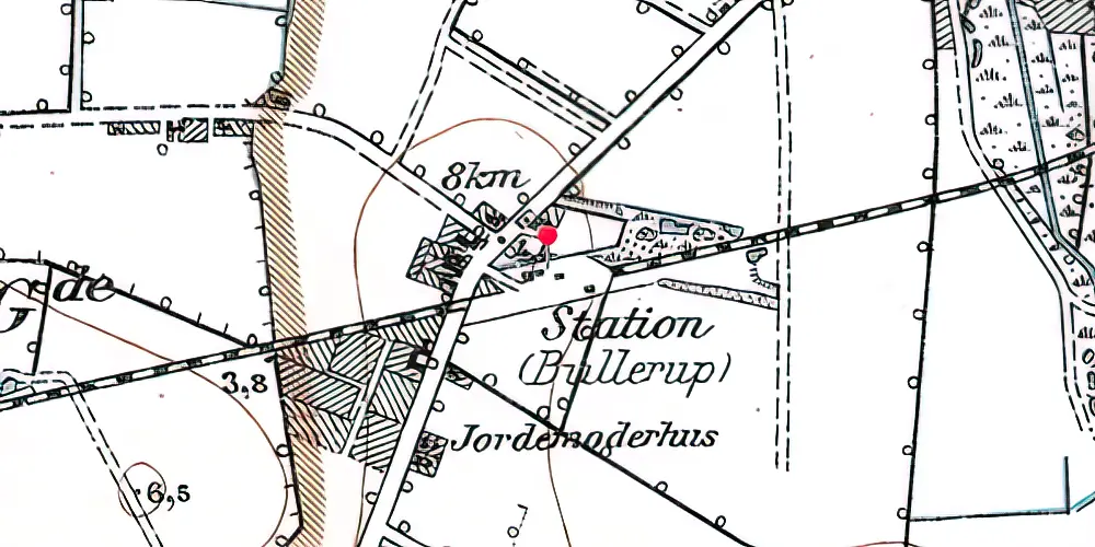 Historisk kort over Bullerup Station Historisk kort over Bullerup Station