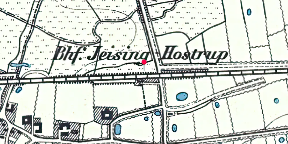 Historisk kort over Jejsing Station [1922-1969]