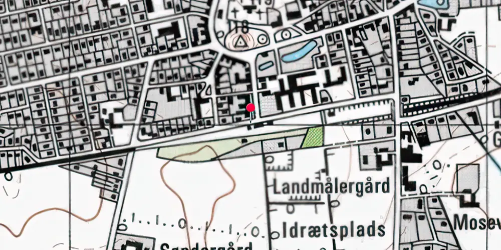 Historisk kort over Jelling Holdeplads med sidespor [1914-1918]