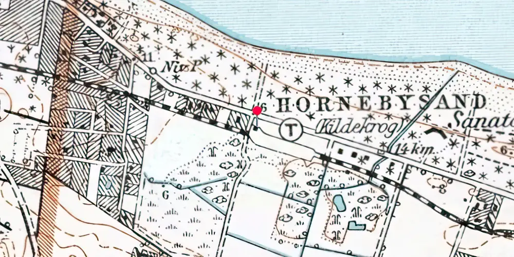 Historisk kort over Kildekrog Trinbræt [1961-1972]