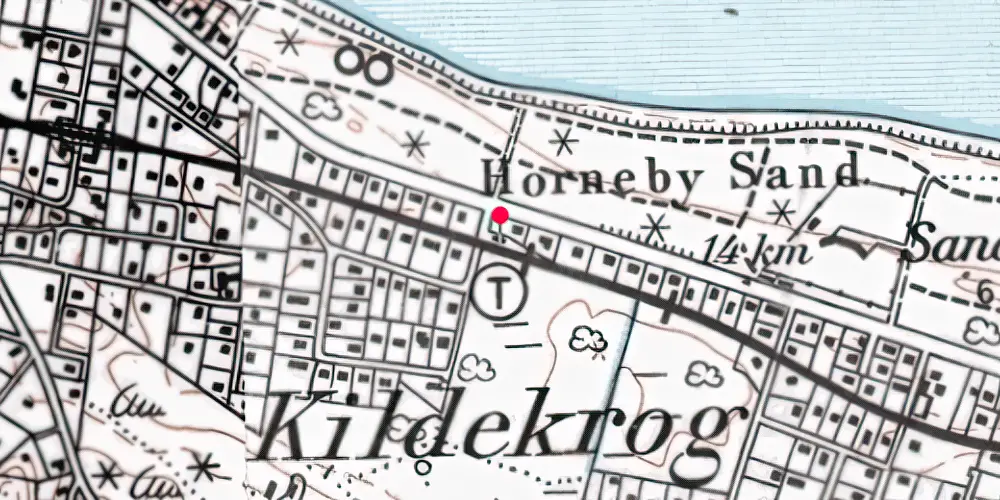 Historisk kort over Kildekrog Trinbræt [1961-1972]