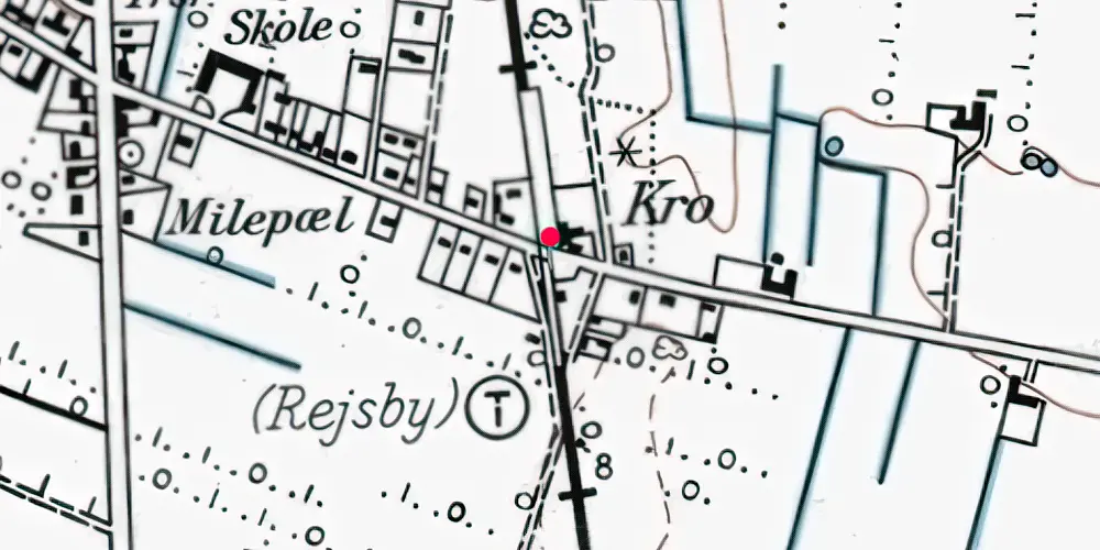 Historisk kort over Rejsby Holdeplads [1887-1900]