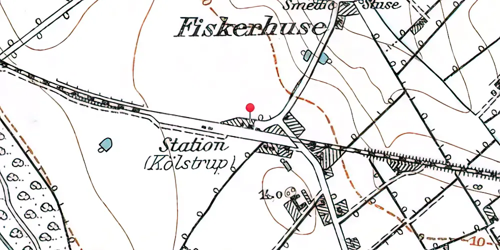 Historisk kort over Kølstrup Station
