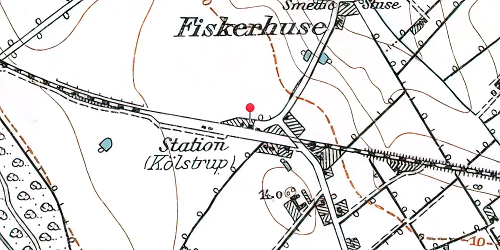 Historisk kort over Kølstrup Station Historisk kort over Kølstrup Station