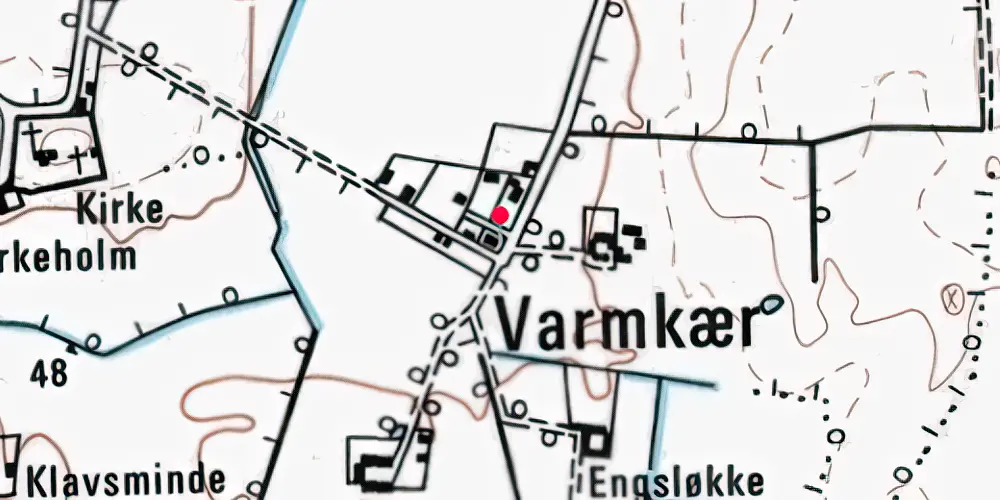 Historisk kort over Starup Trinbræt [1898-1898]