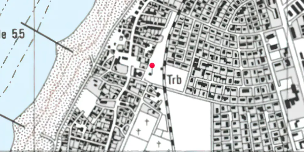 Historisk kort over Thyborøn Billetsalgssted [1940-1950]