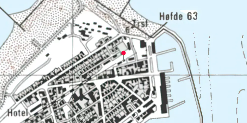 Historisk kort over Thyborøn Havn Station [1924-1990]